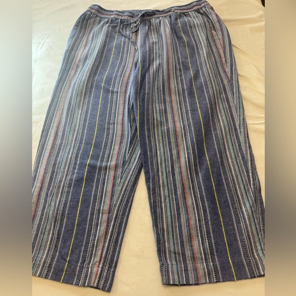 Charter Club Pants - Charter Club Navy Striped Men’s Sweatpants with Multicolor Pinstripes